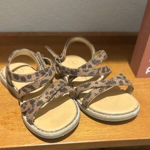 Cat & Jack Brown Leopard Kids Sandals